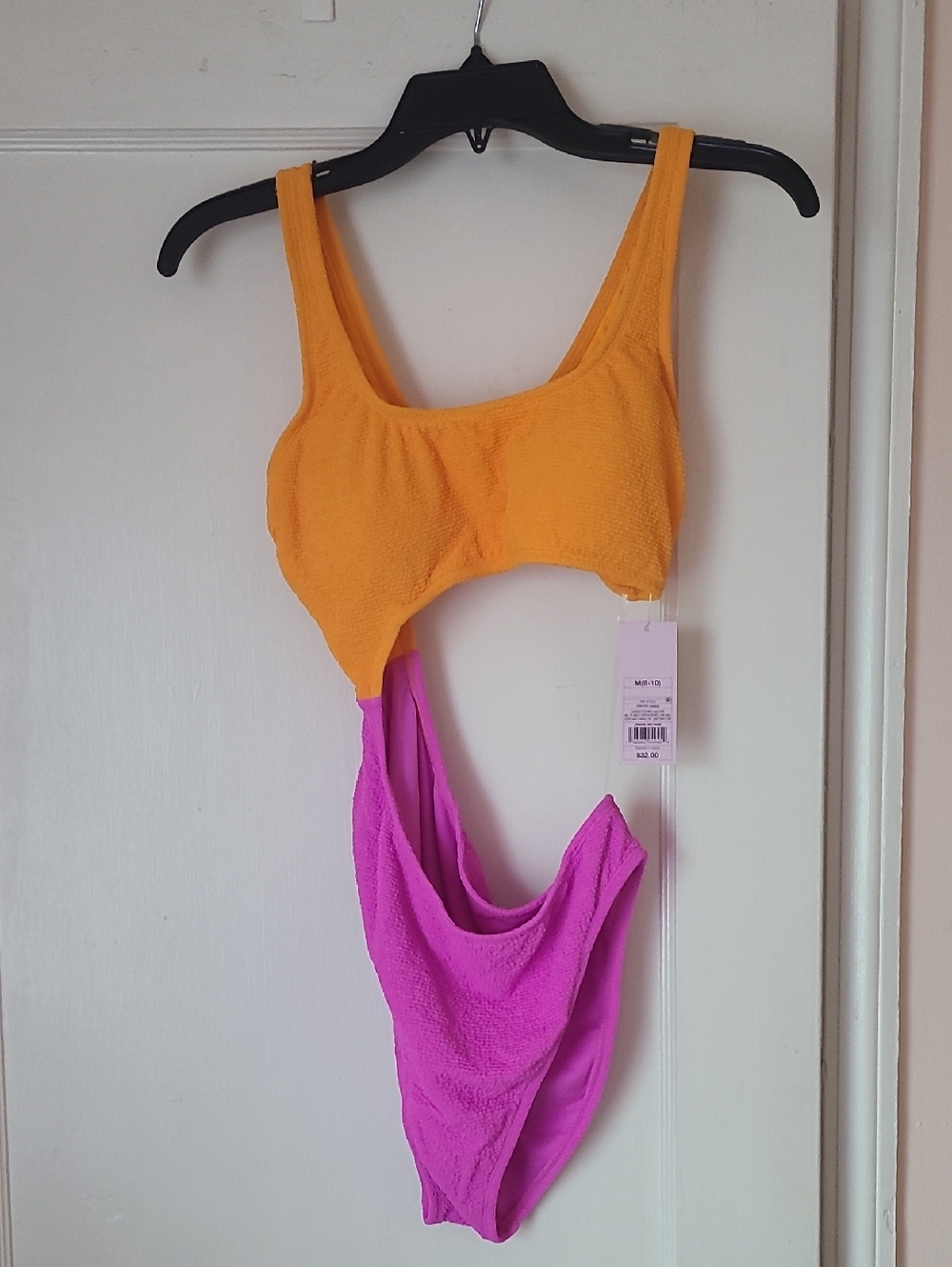 wild fable Two-Tone One-Piece Swimsuit — Yellow & Pink